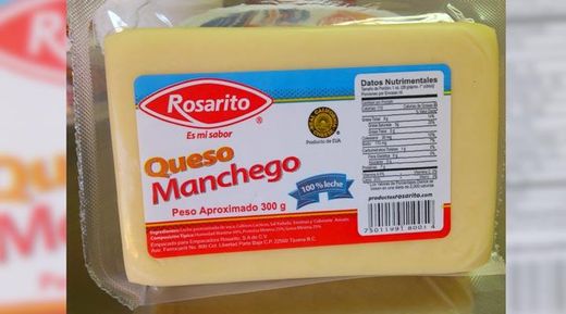 Food packaging label with nutrition facts printed for a dairy brand